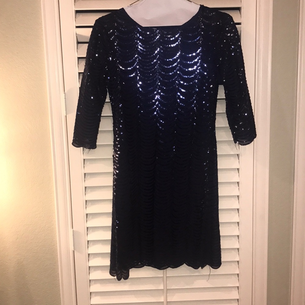 Sequined Navy Blue Chelsea & Violet Dress